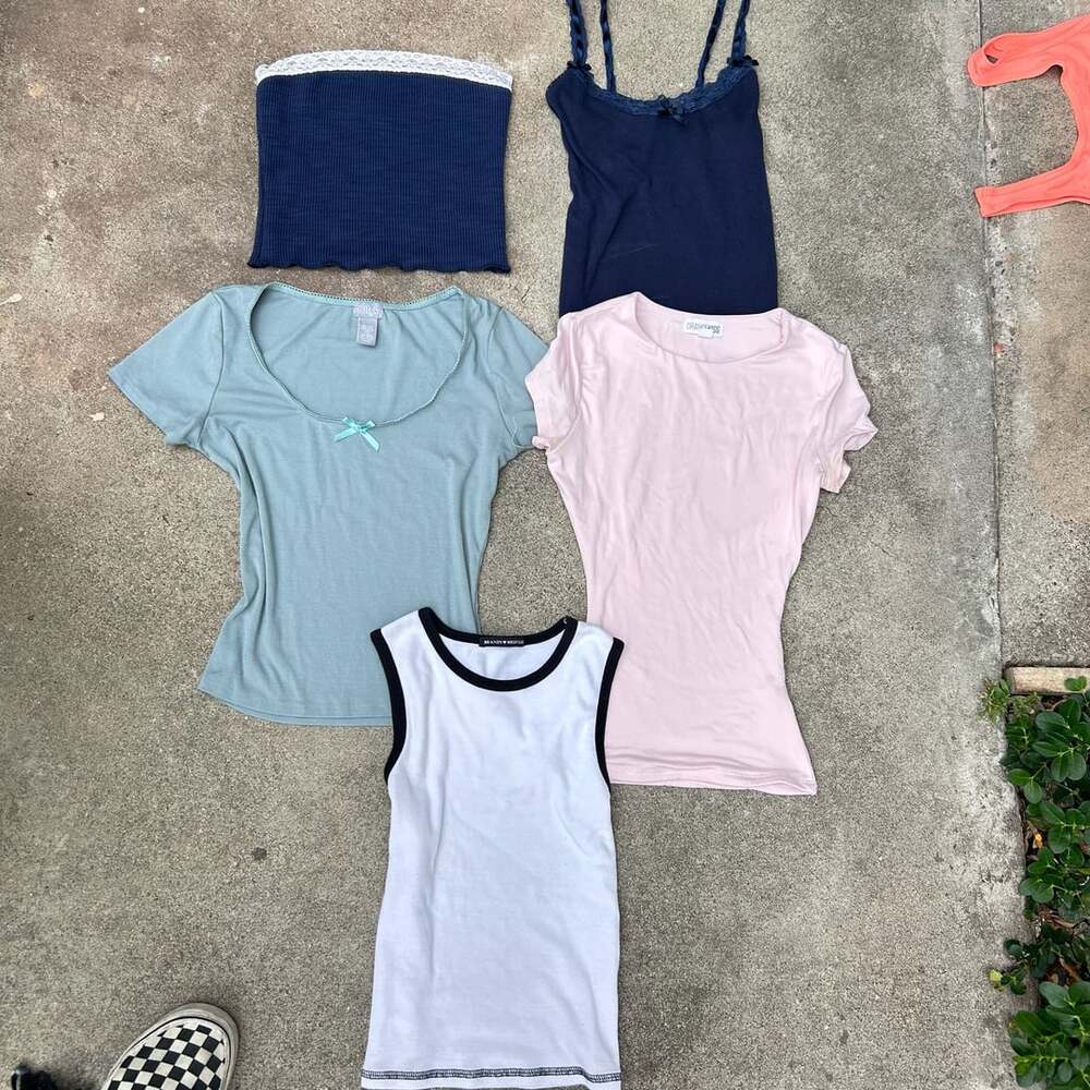 Women’s Babydoll Lace Crop Tank Top Bundle Brandy Melville Tillys